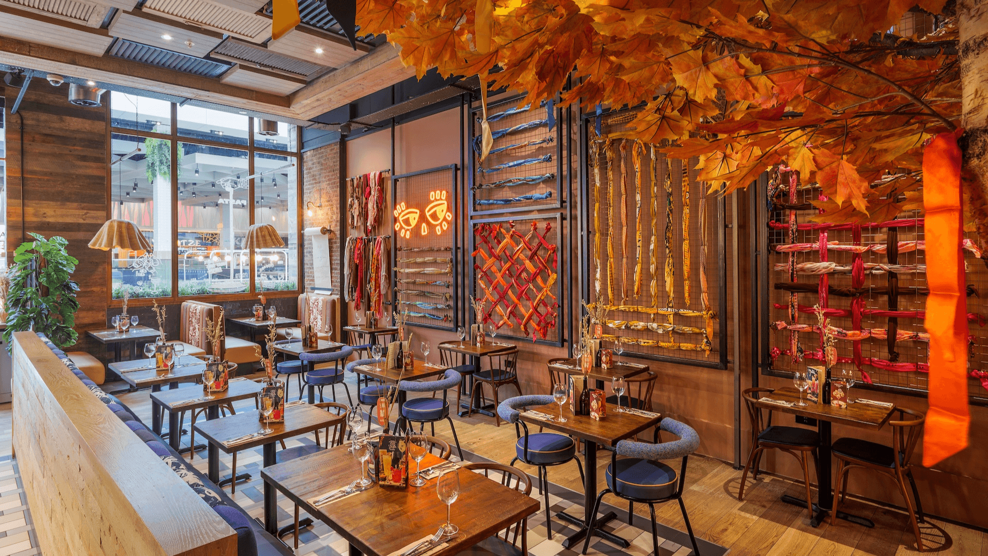 Interiors of Zizzi Derby artwork