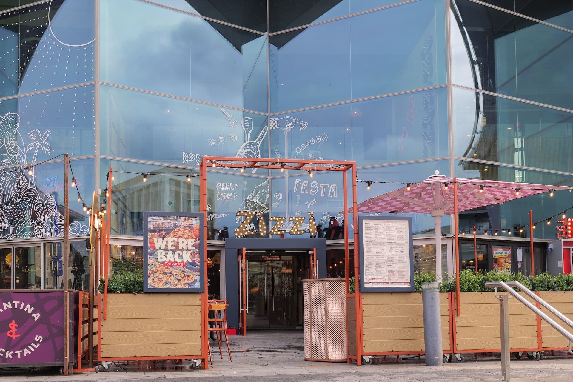 Zizzi Liverpool One outside seating