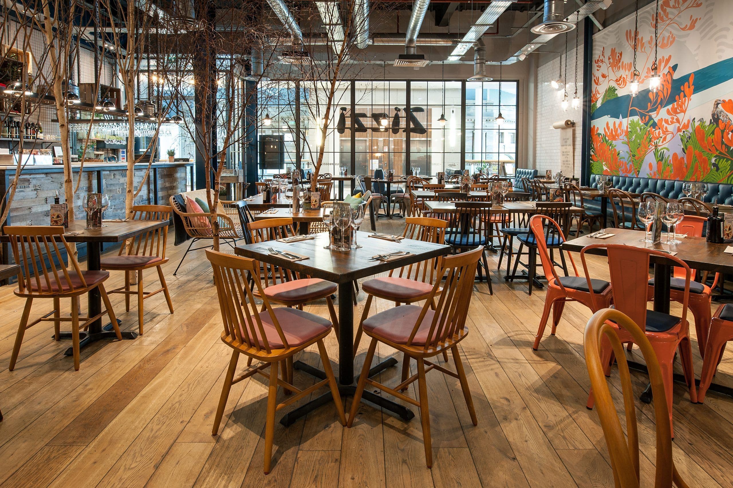 Table View facing Front Zizzi Aberdeen