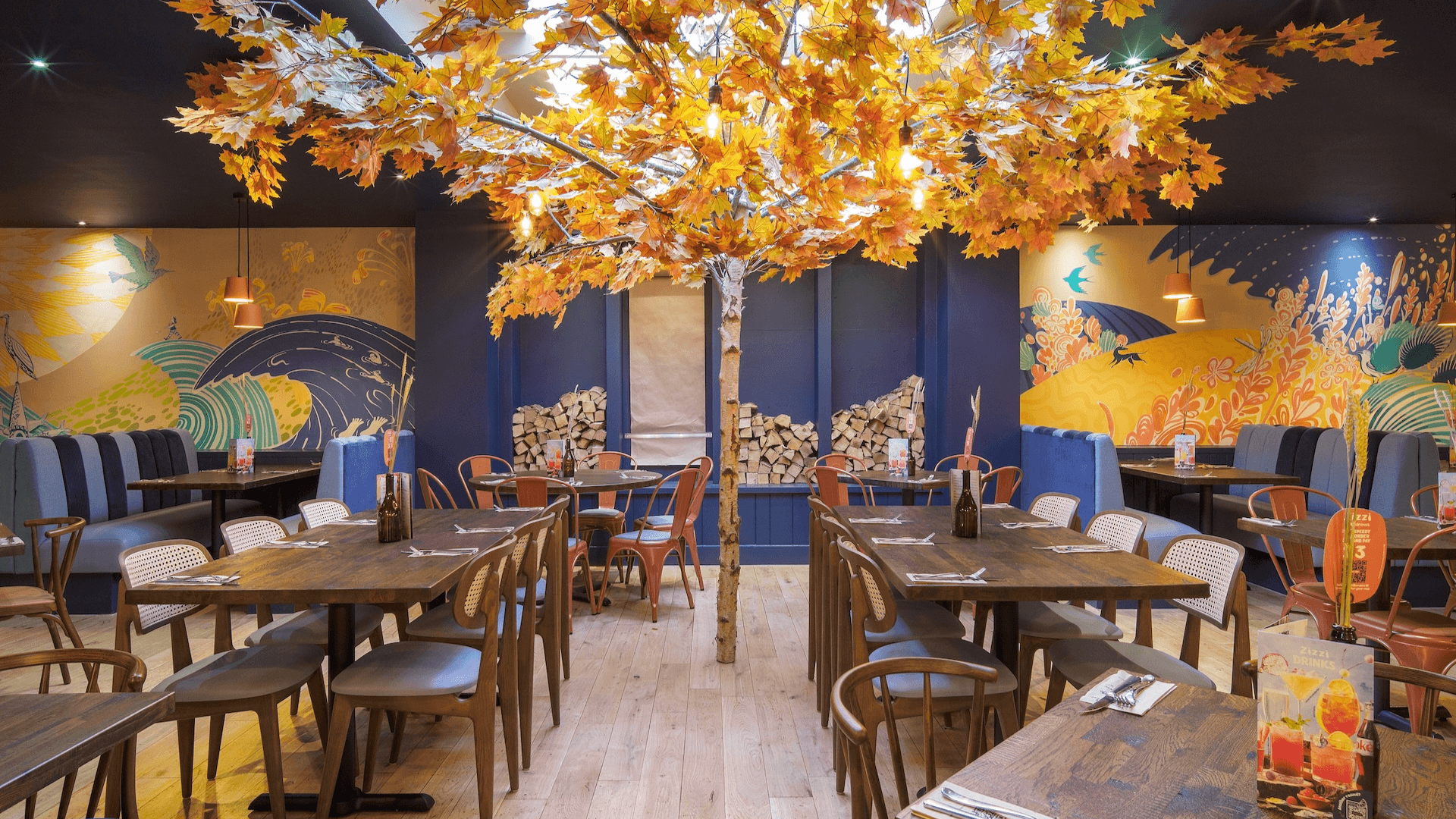 Tables and chairs Zizzi St Andrews