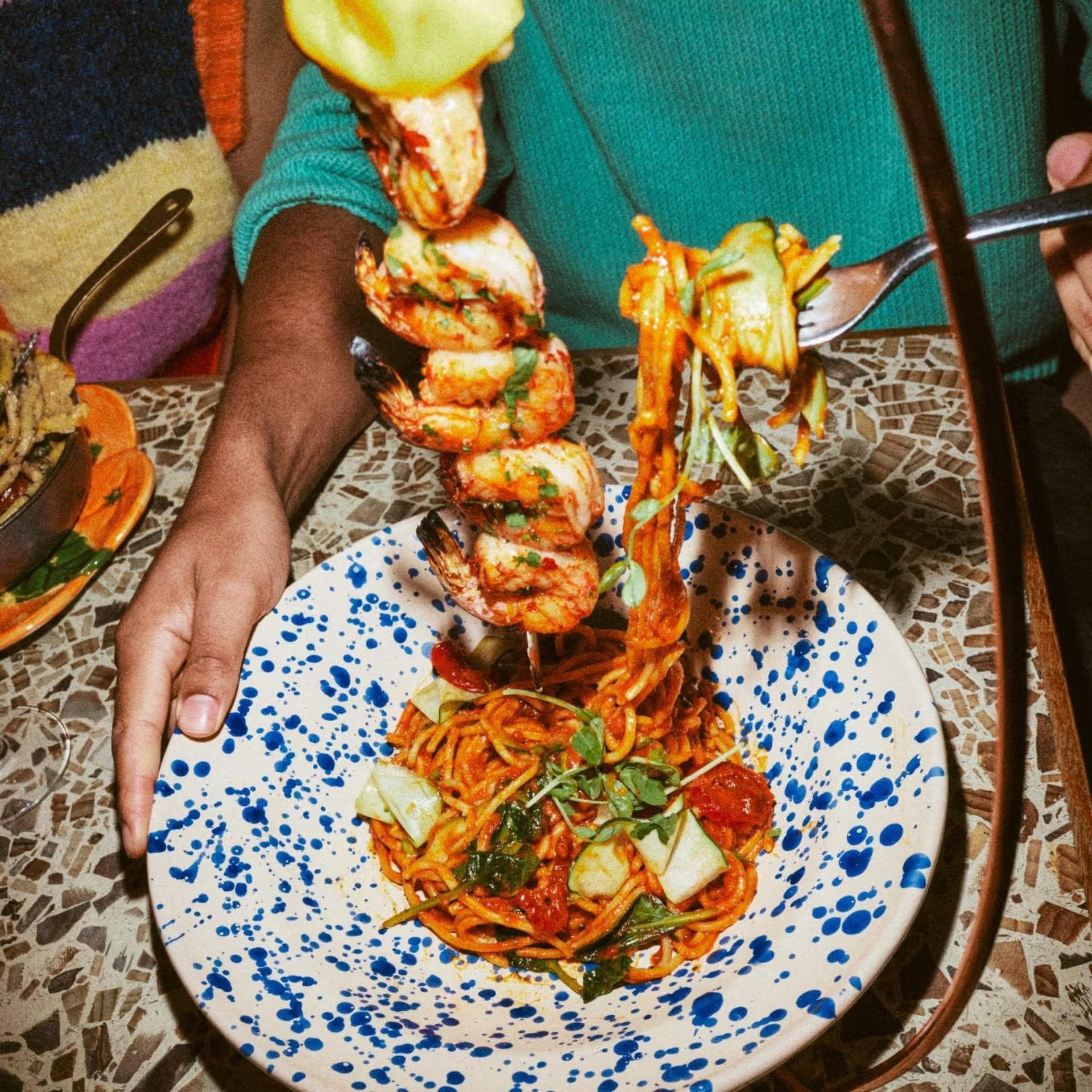 Chilli King Prawn pasta