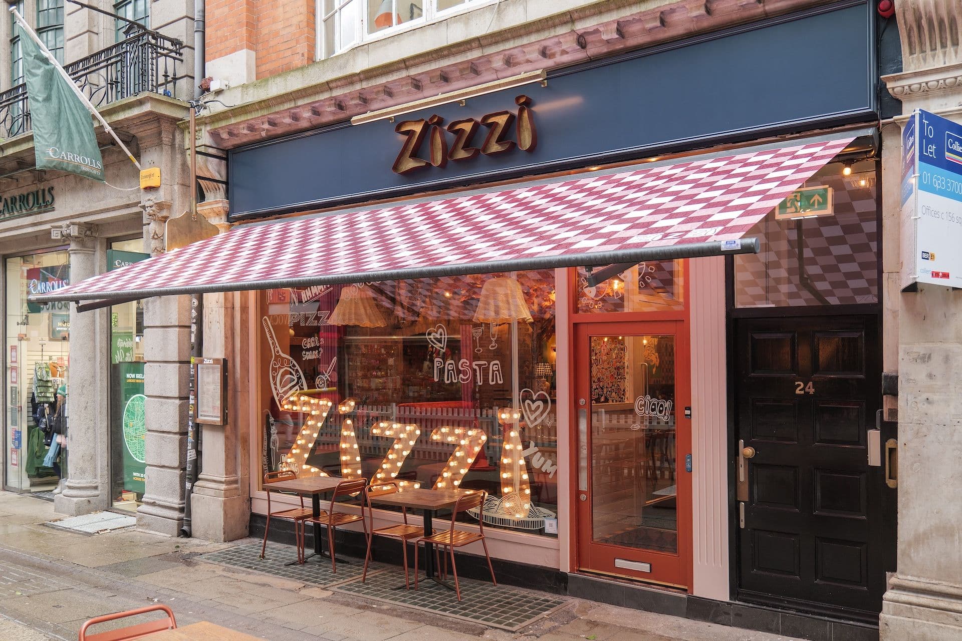 Outside Zizzi Dublin Suffolk Street