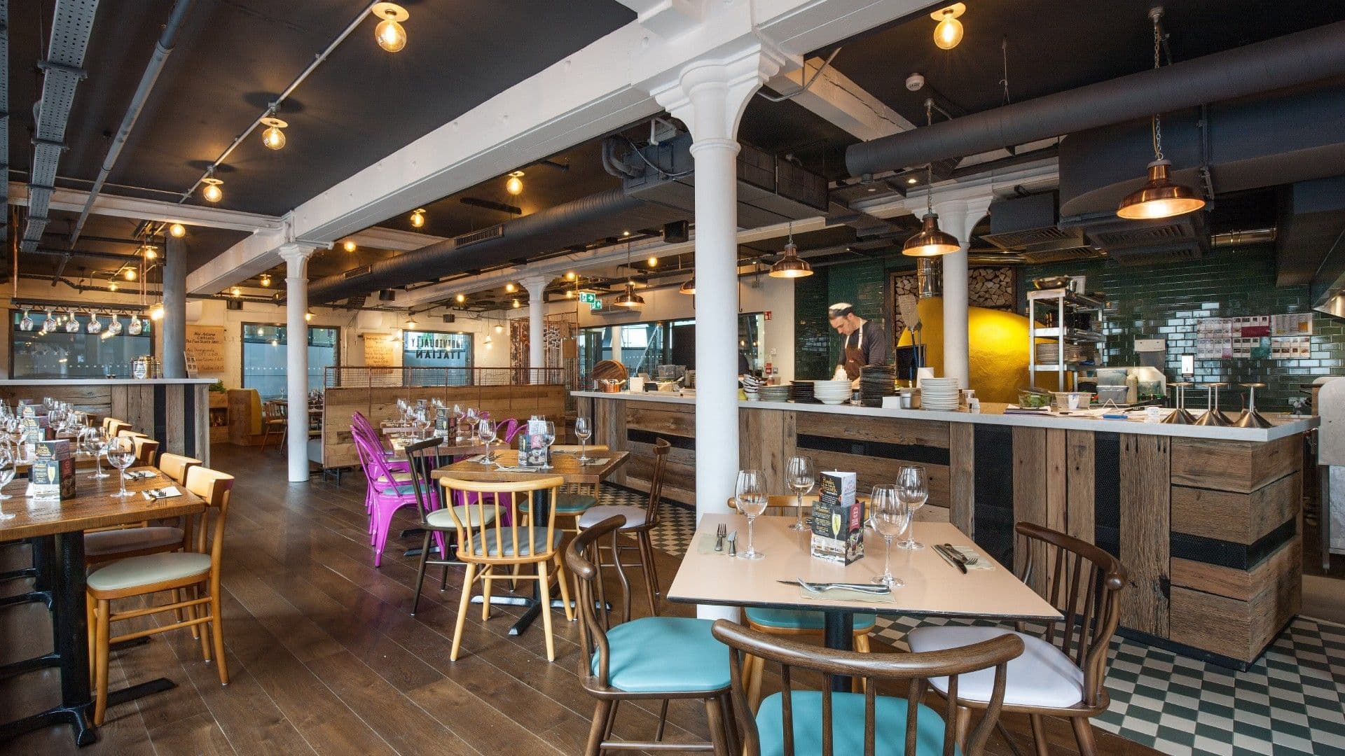 Table view of Zizzi Belfast