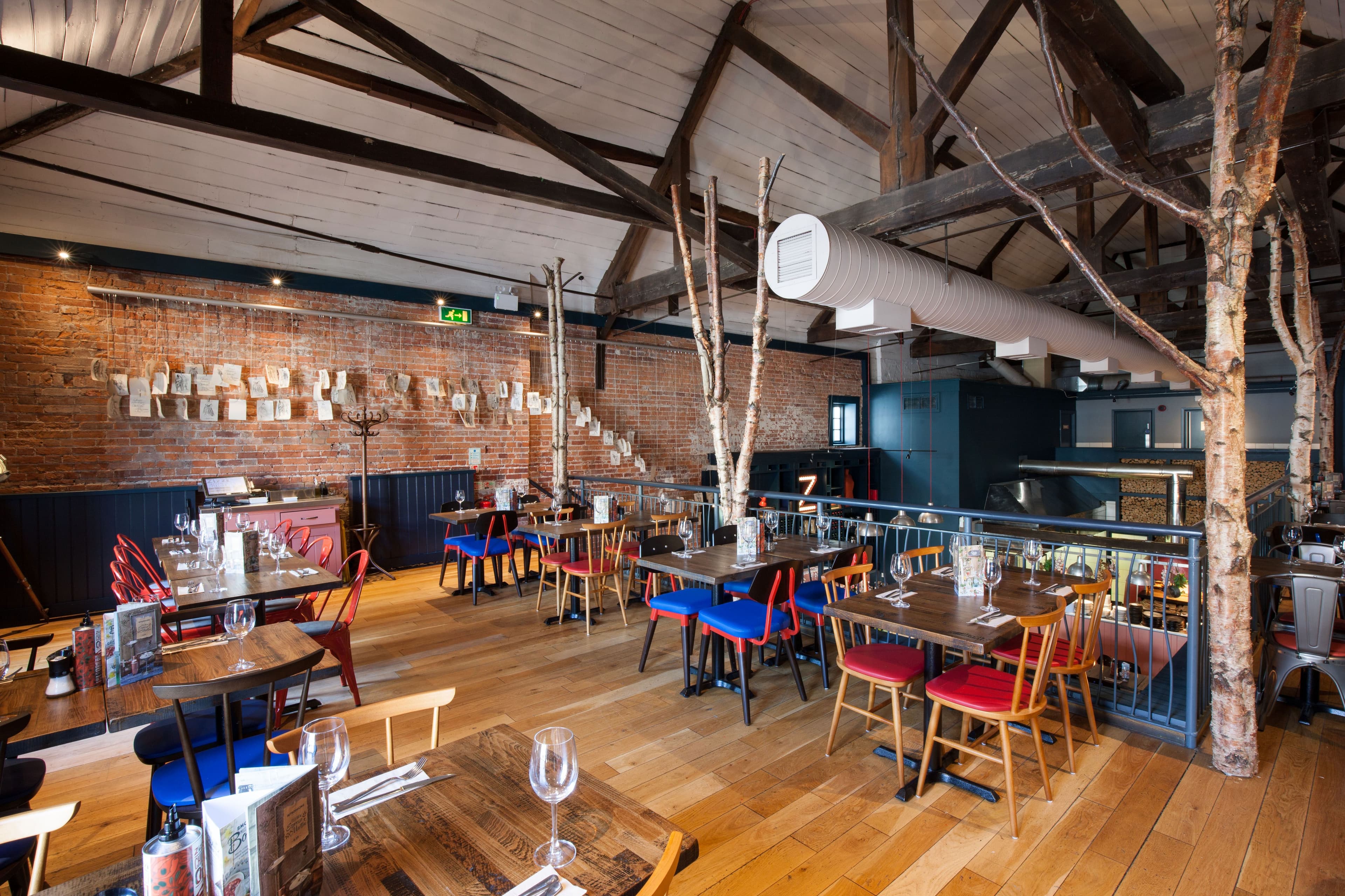 Interior seating at Zizzi Chichester