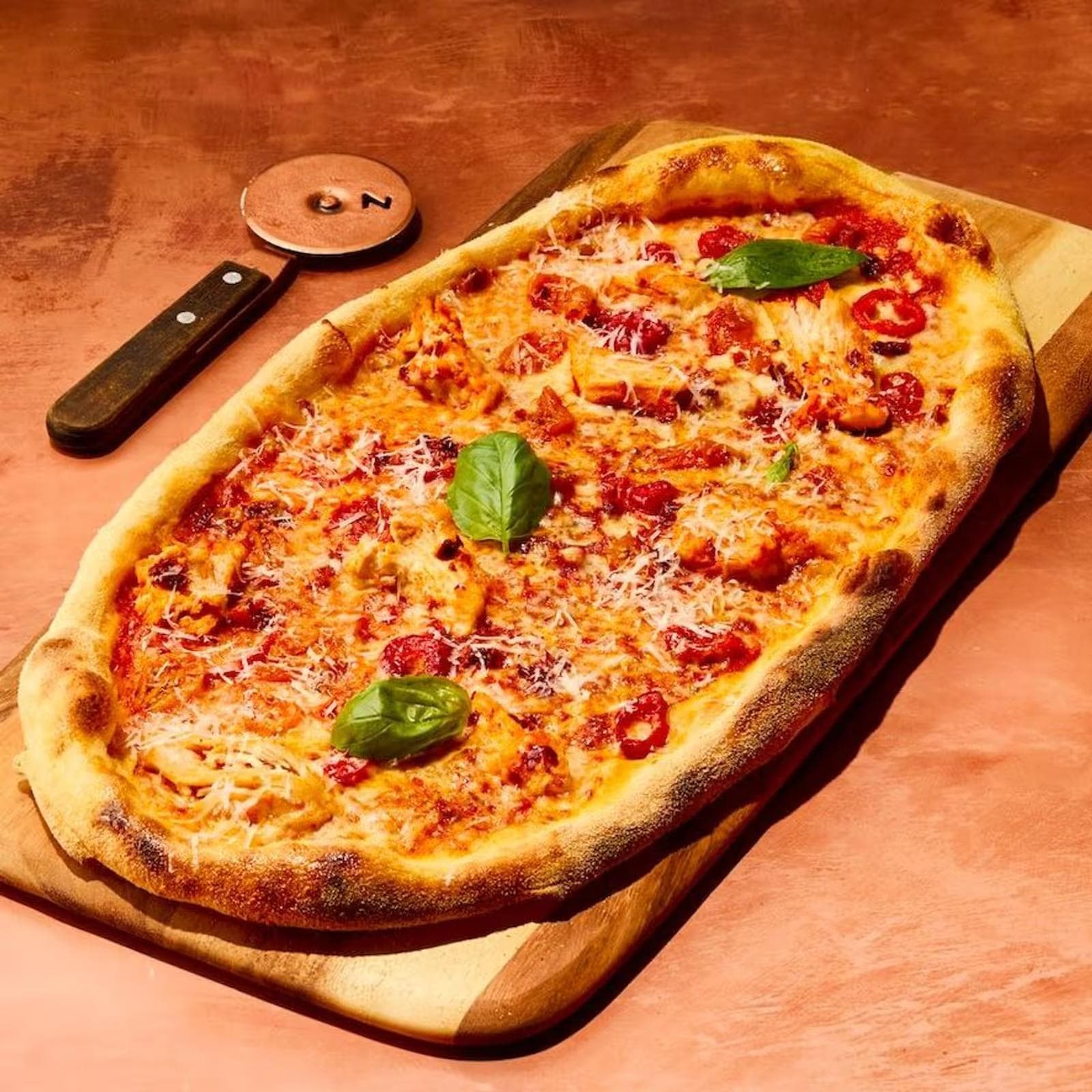 Chicken & Fiery Roquito Rustica pizza