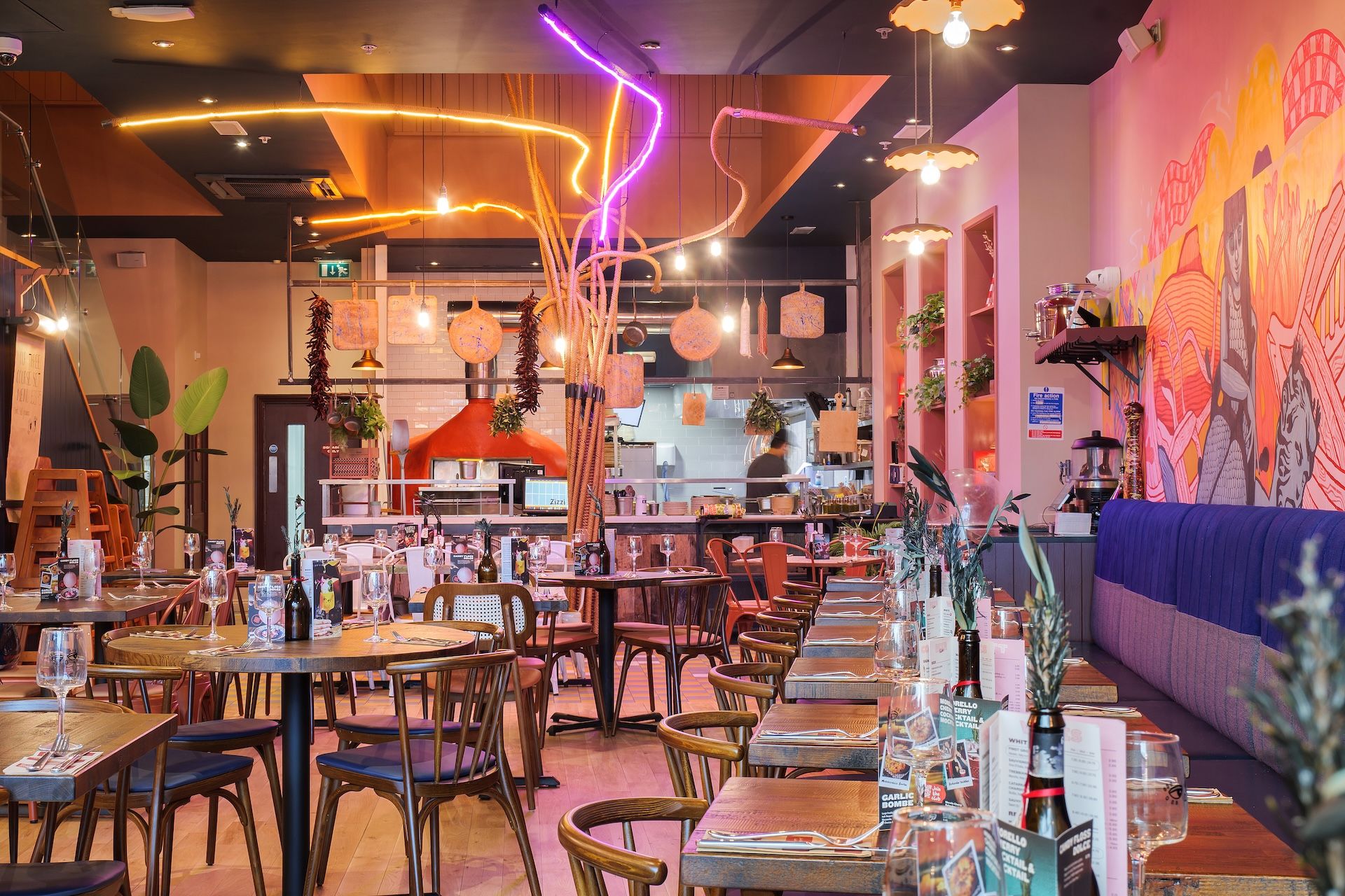 Interiors of Zizzi Liverpool One 