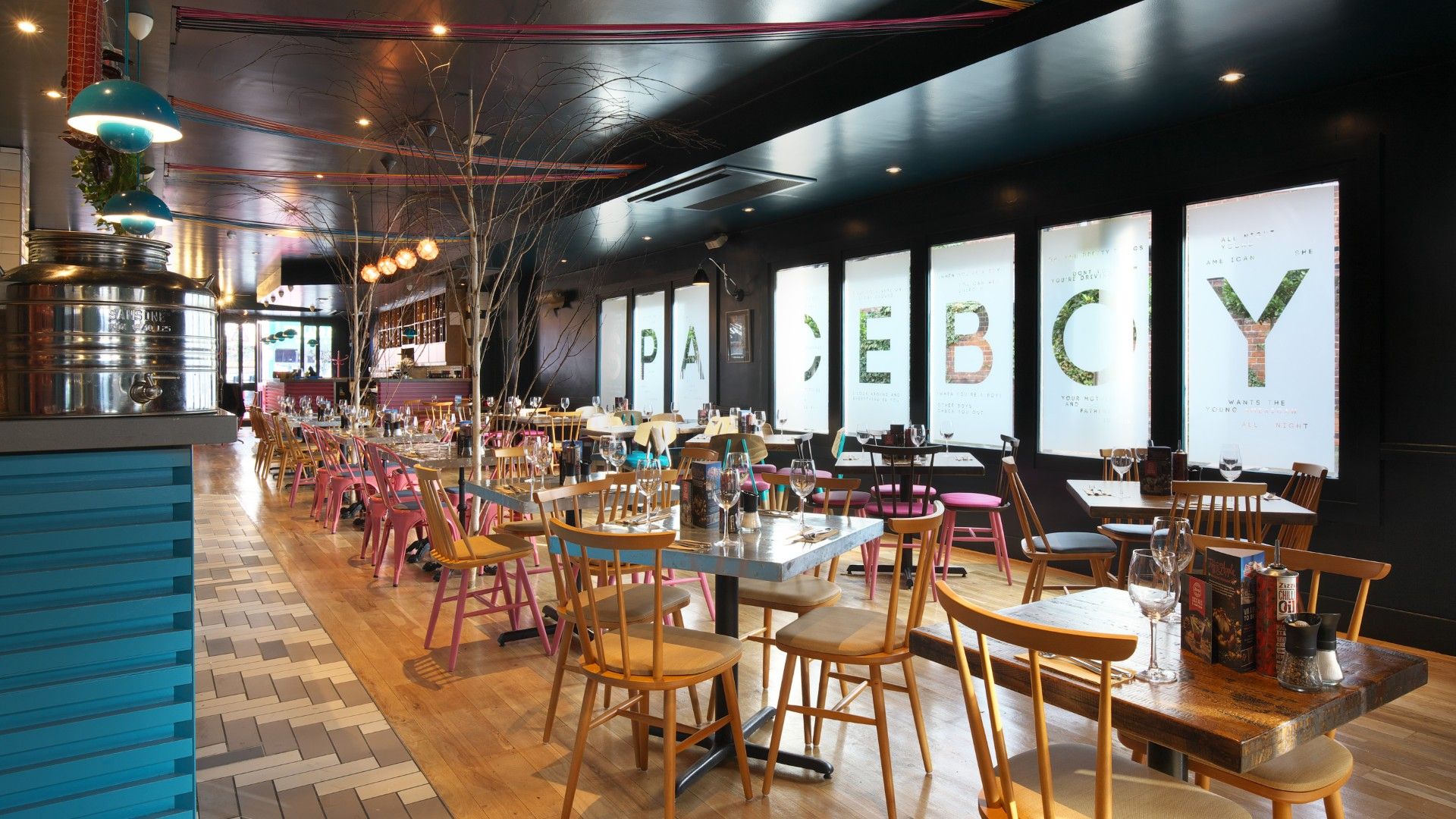 Tables and chairs Zizzi Beckenham 