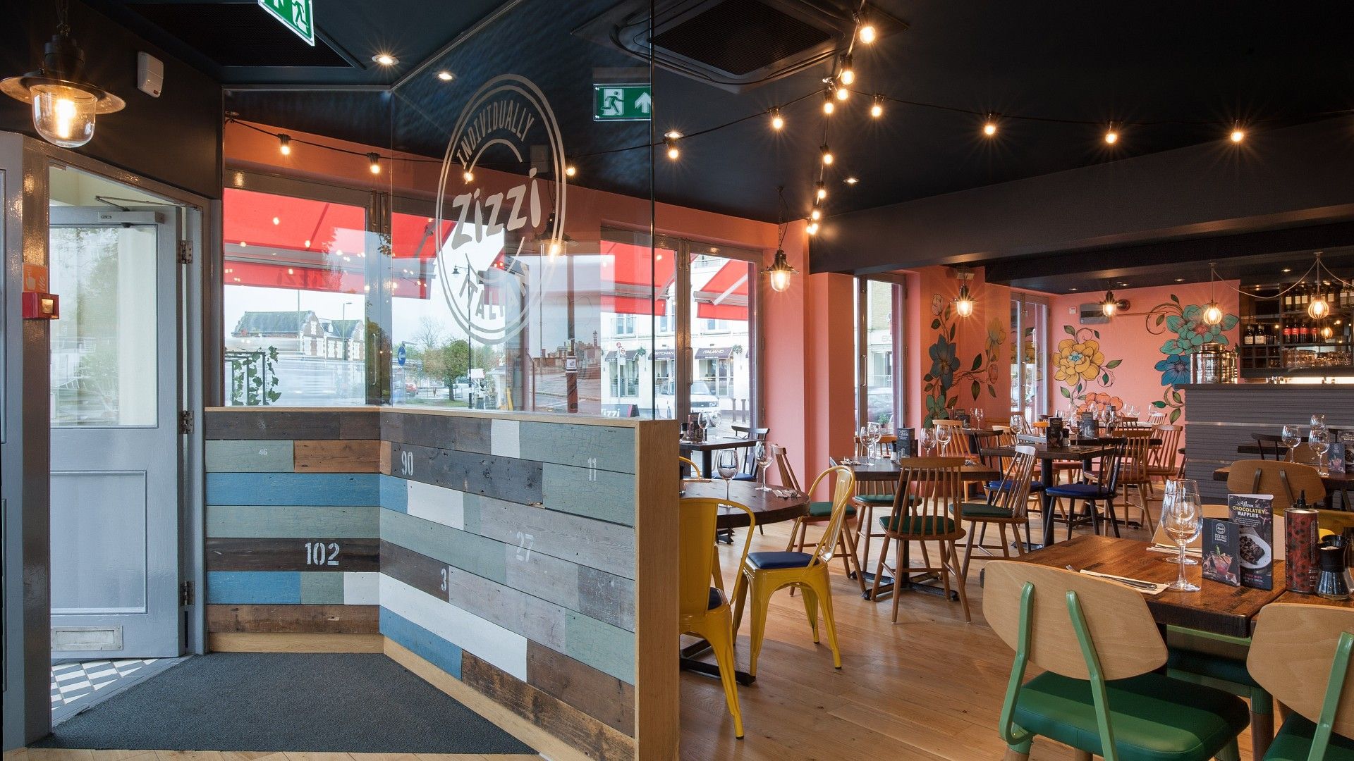 Table View facing Front Zizzi Hampton Court. 