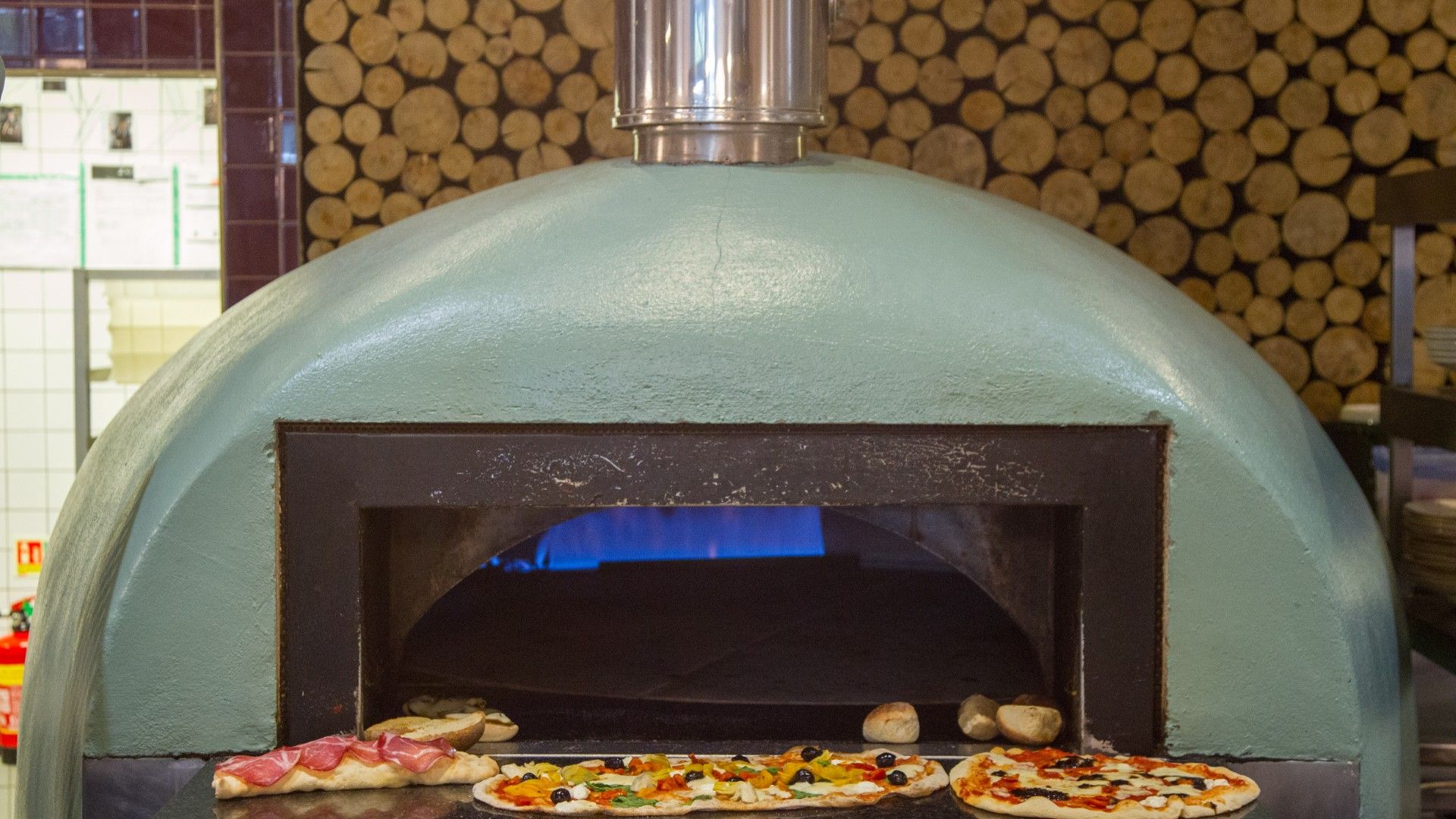 Pizza oven Zizzi Manchester Piccadilly. 
