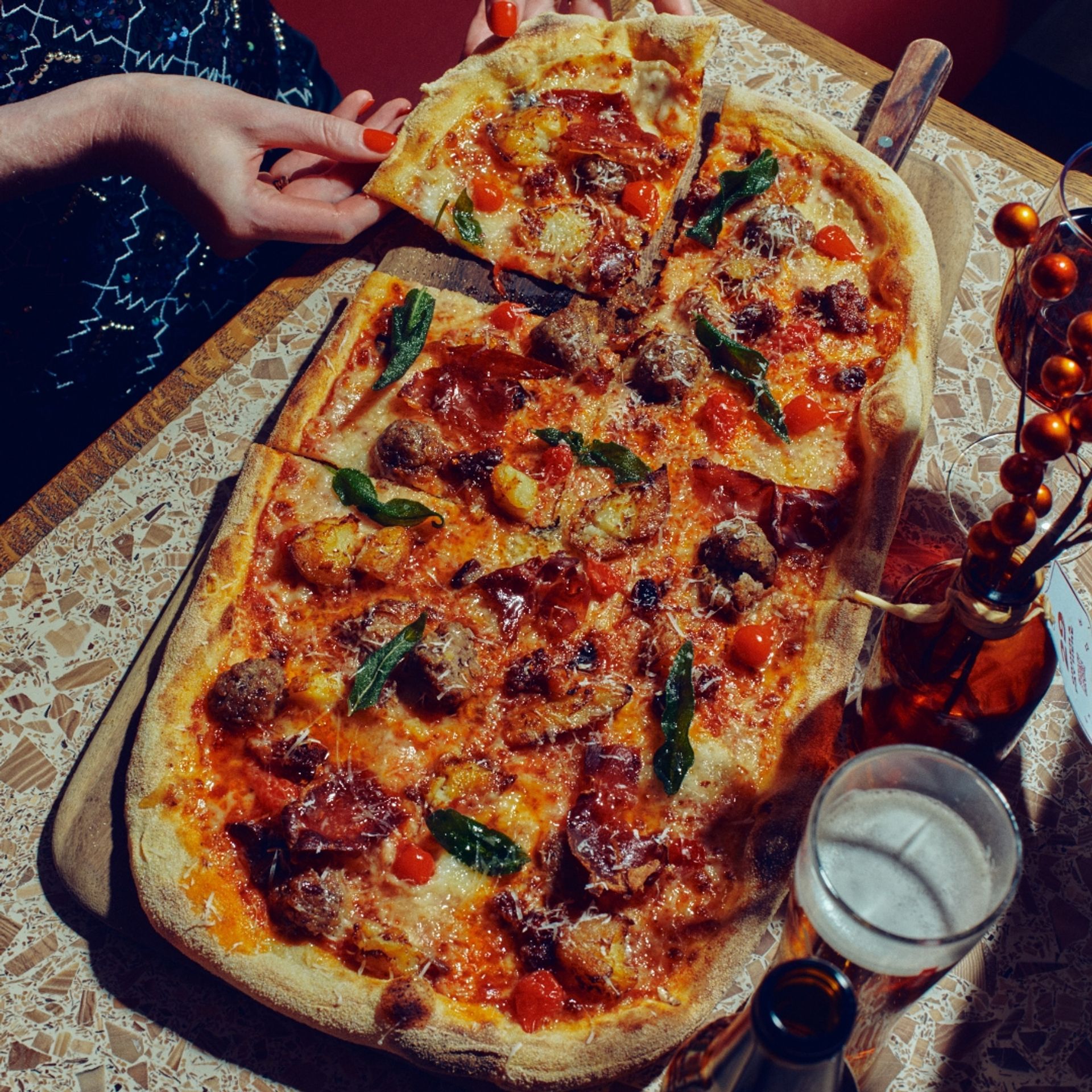 Christmas Rustica pizza