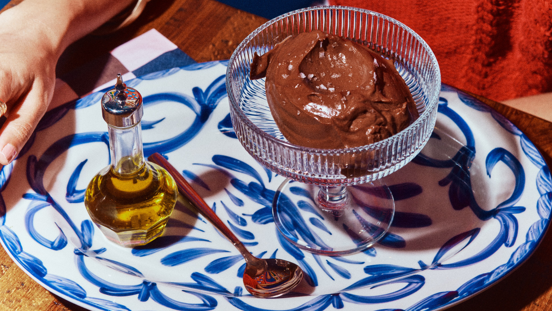 Cioccolata Mousse with olive oil and sea salt 