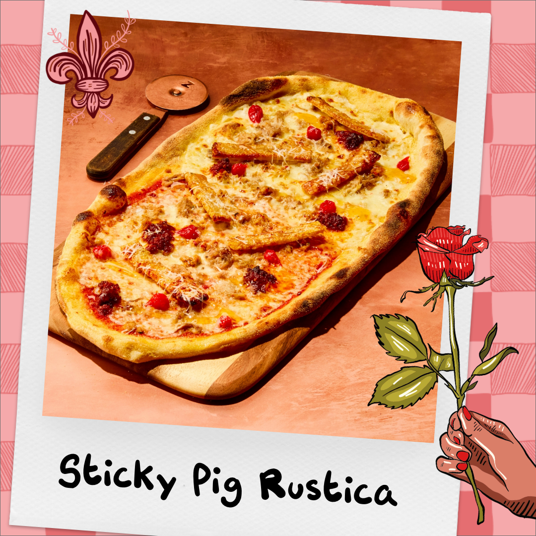 Rustica Sticky Pig pizza. 
